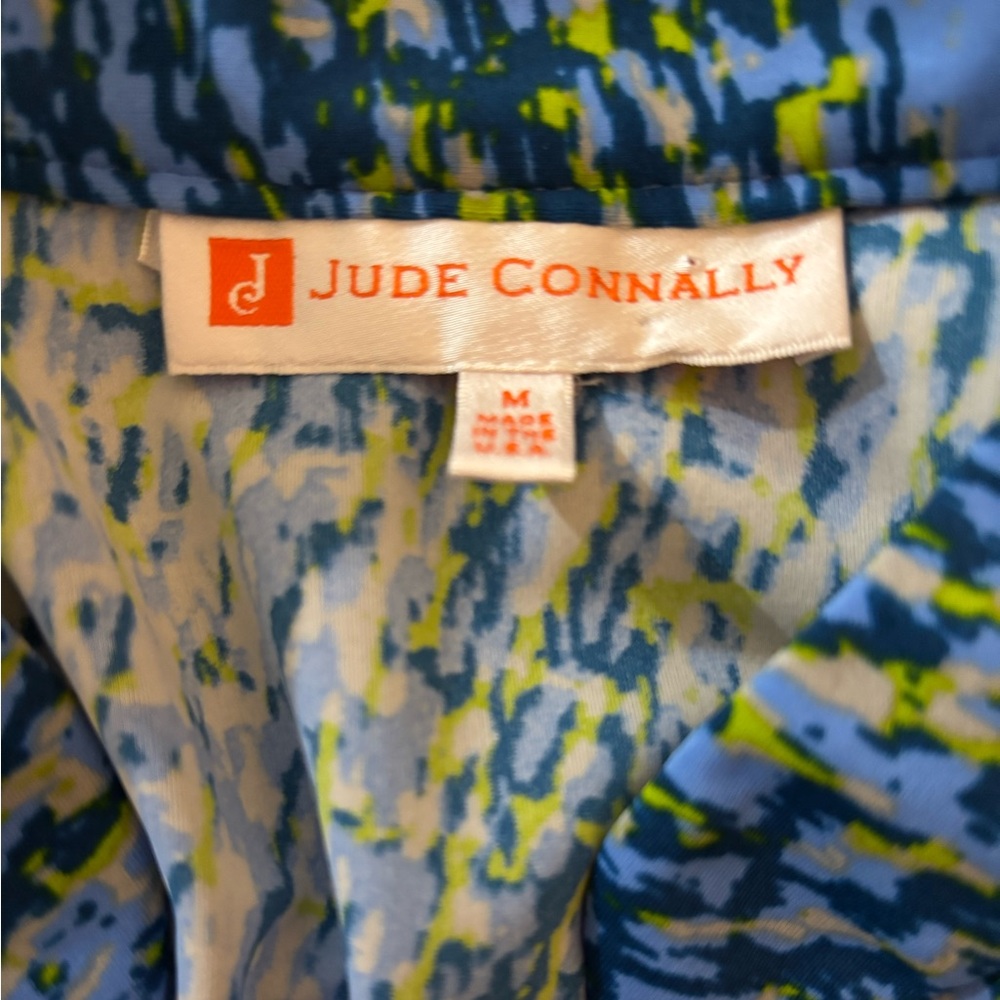 JUDE CONNALLY seveless Blue and Green Patterned Women's Top - Picture 3 of 3